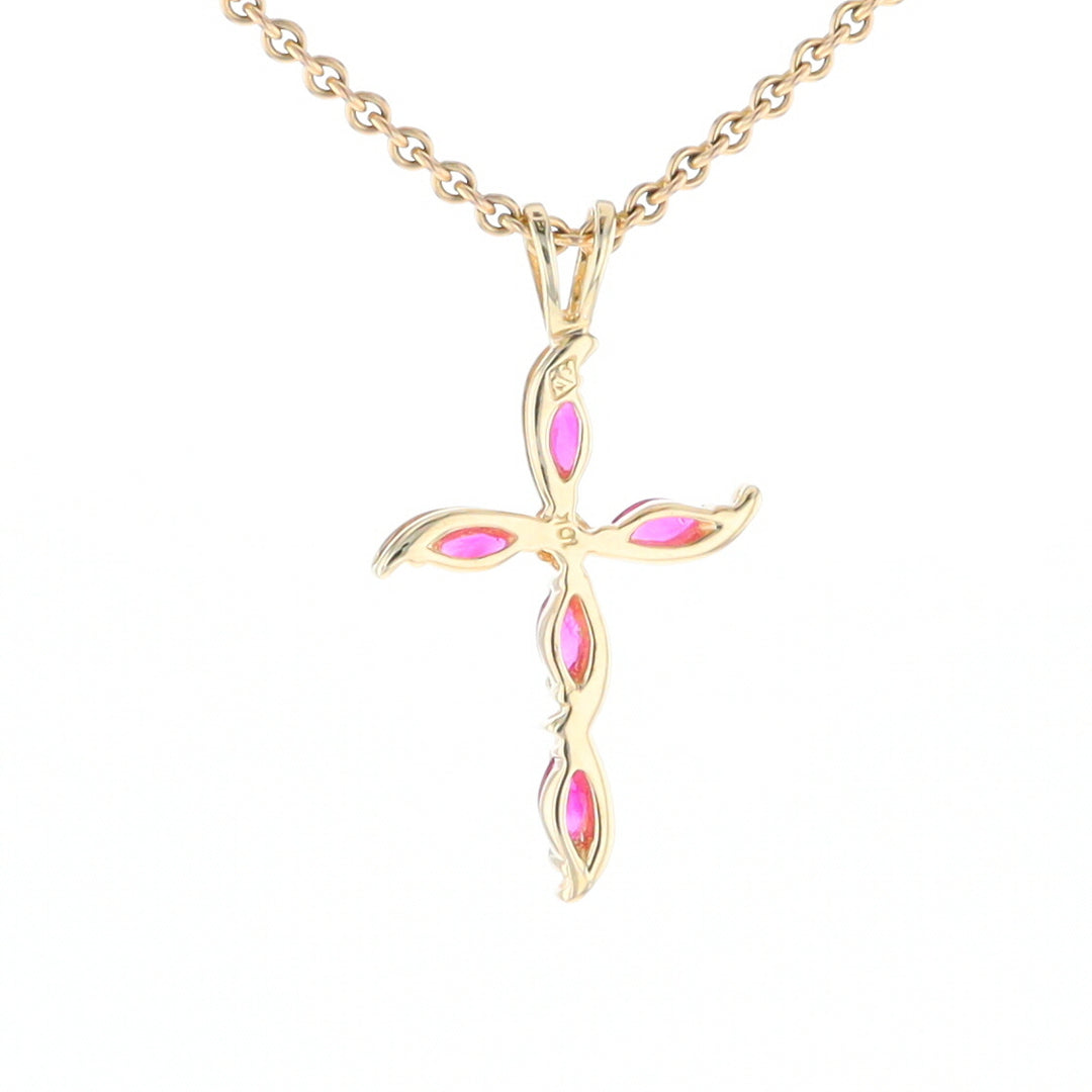 Marquise Ruby Cross