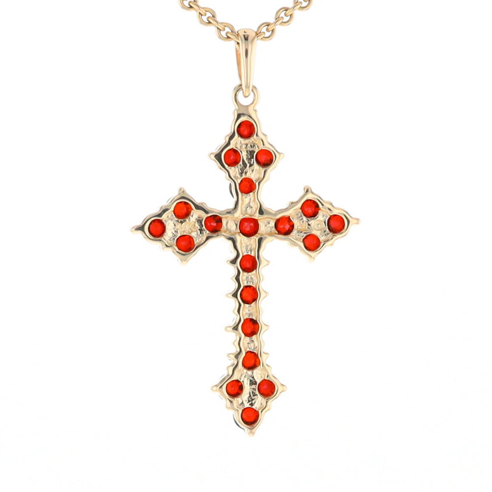 Vintage Garnet Cluster Cross