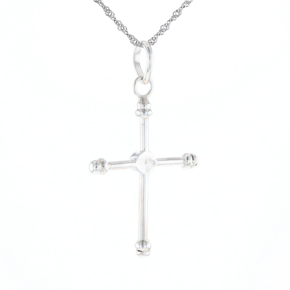 Silver Peridot Cross