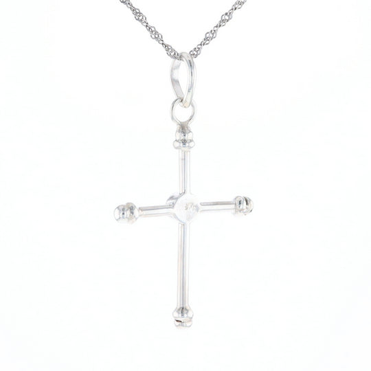 Silver Peridot Cross