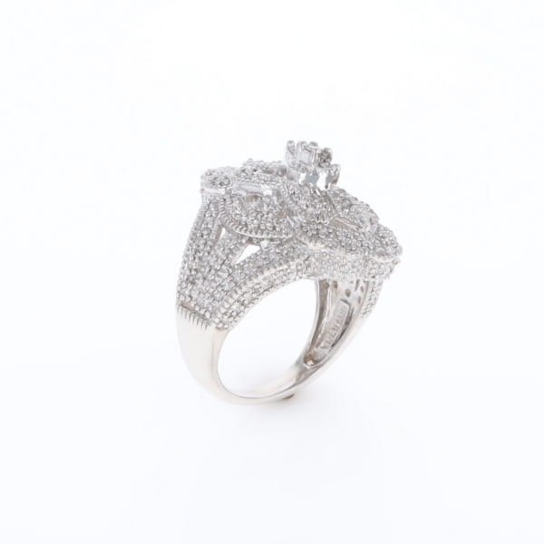 Floral Filigree Design Diamond Ring