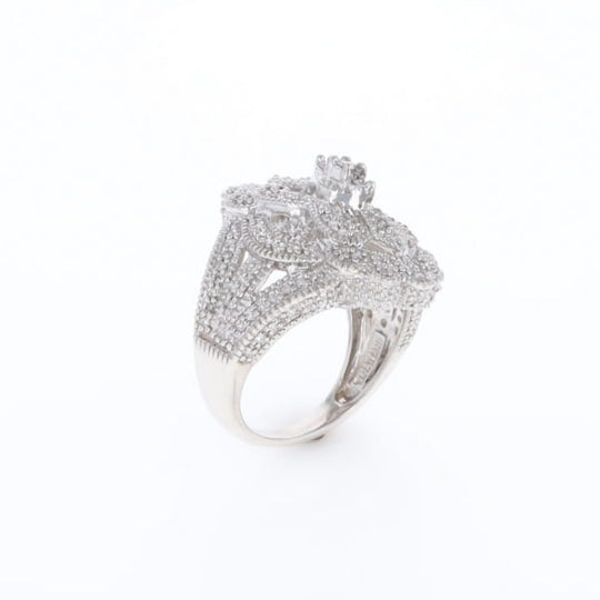 Floral Filigree Design Diamond Ring