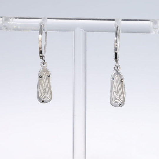 Opal Earrings Sandal Inlaid Design Lever Backs
