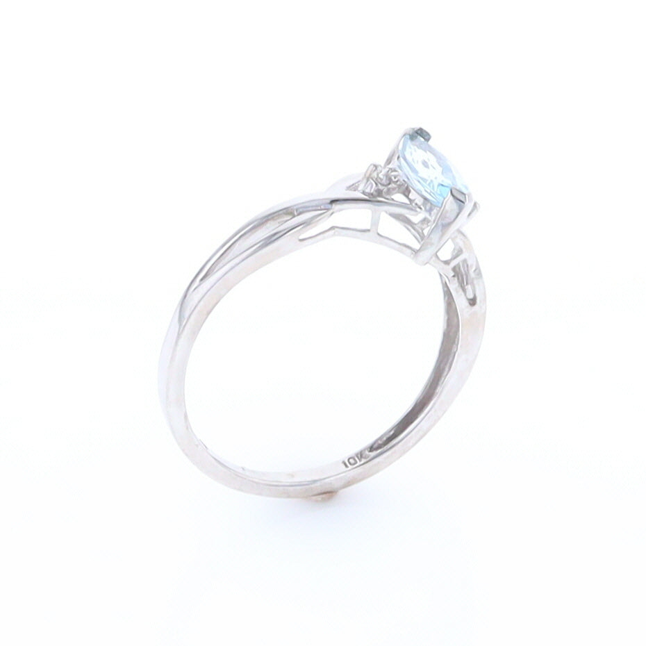 Marquise Blue Topaz Ring