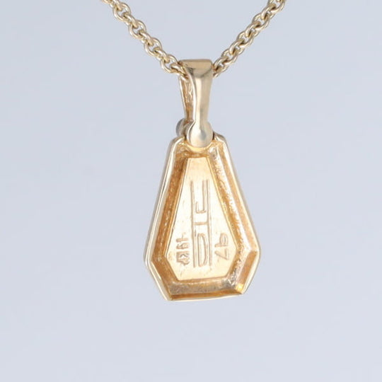 Opal Triangle Inlay with .02ctw Diamond Pendant