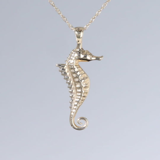 Opal Pendant Inlaid Realistic Sea Horse Design