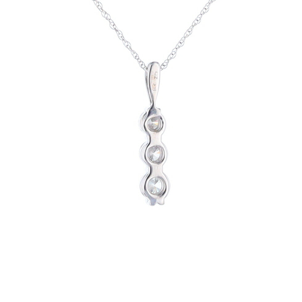 Three Diamond Drop Pendant