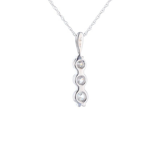 Three Diamond Drop Pendant