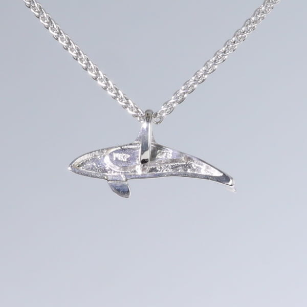 Opal Pendant Inlaid Realistic Orca Killer Whale Design