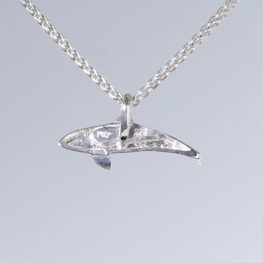 Opal Pendant Inlaid Realistic Orca Killer Whale Design
