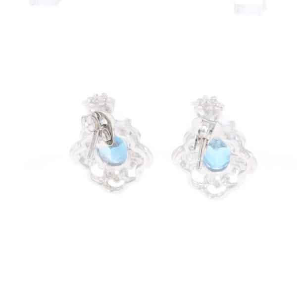 London Blue Topaz in Filigree Setting Dangle Earrings
