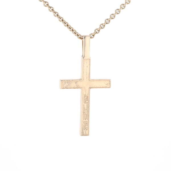 Gold Quartz Pendant 4 Section Inlaid Cross Pendant