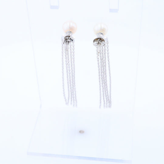 Tassel Chain Pearl Earrings