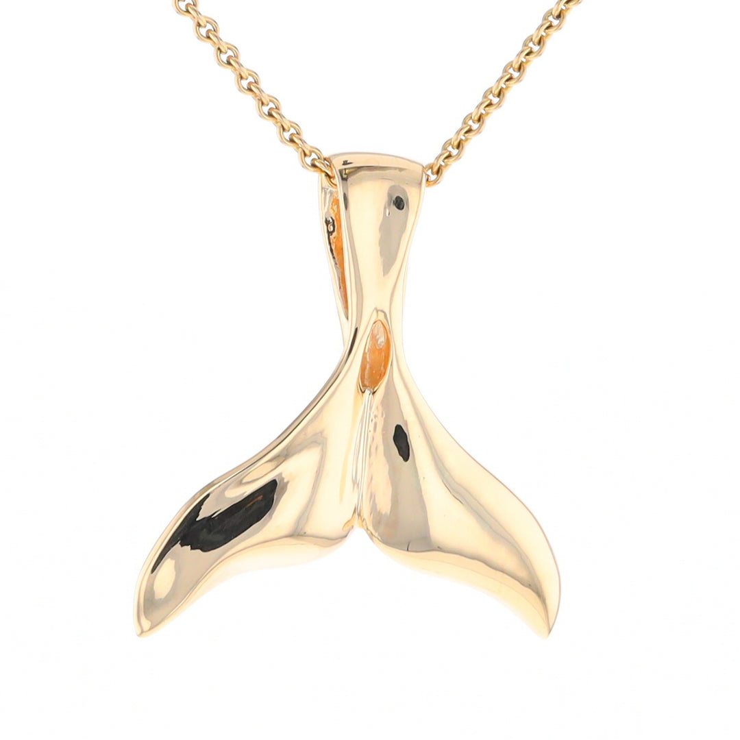 Whale Tail Necklaces Natural Nuggets Inlaid Sea Life Pendant