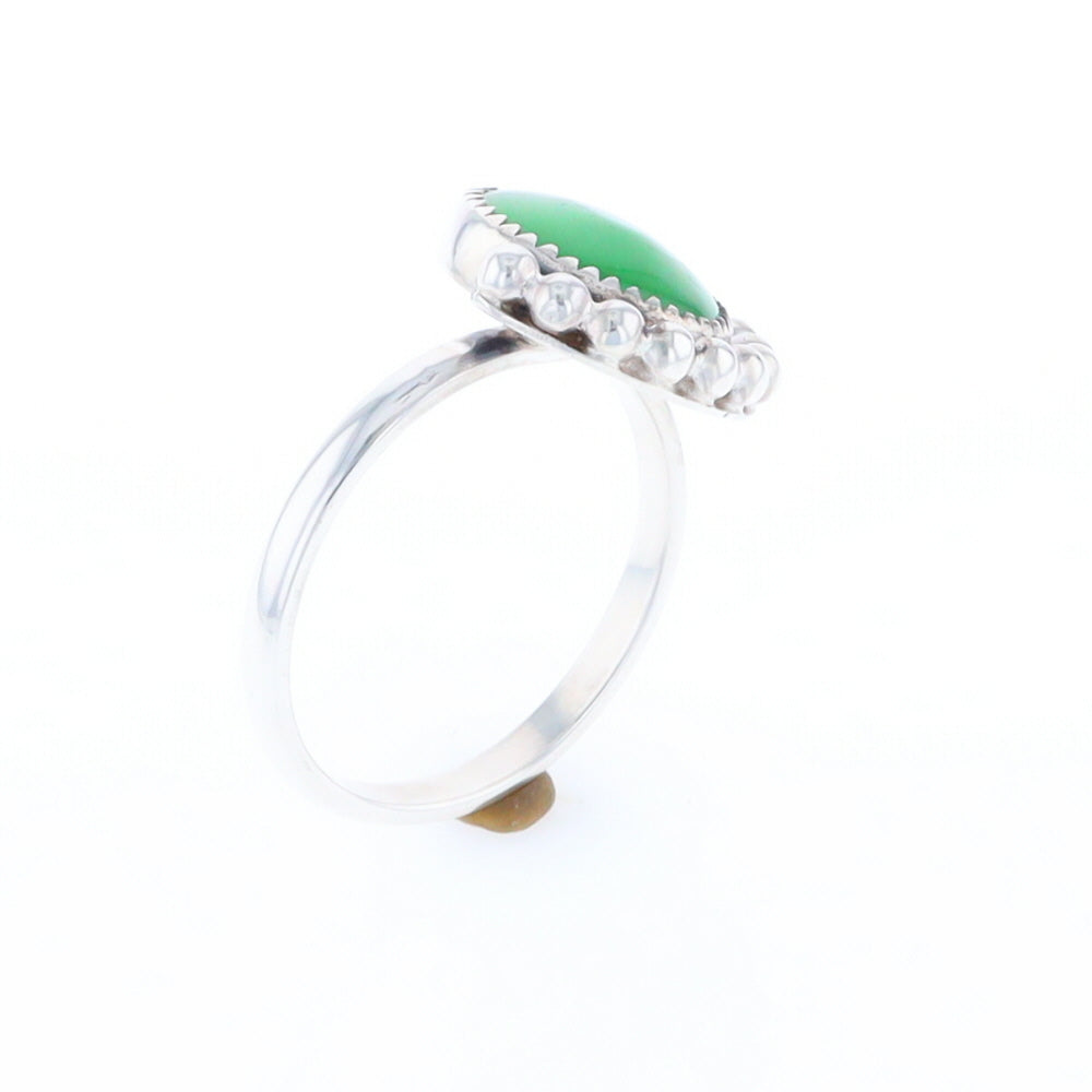 Green Glass Beaded Ring