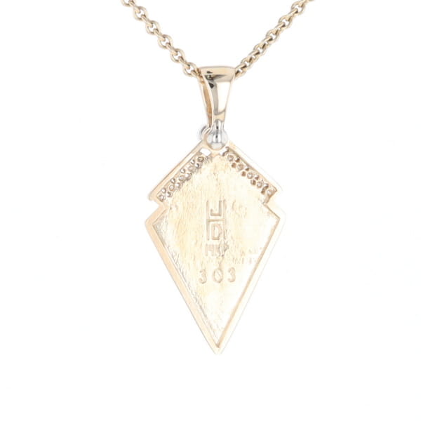 Sugilite Kite Shape Inlaid Pendant with 0.19ctw Diamonds