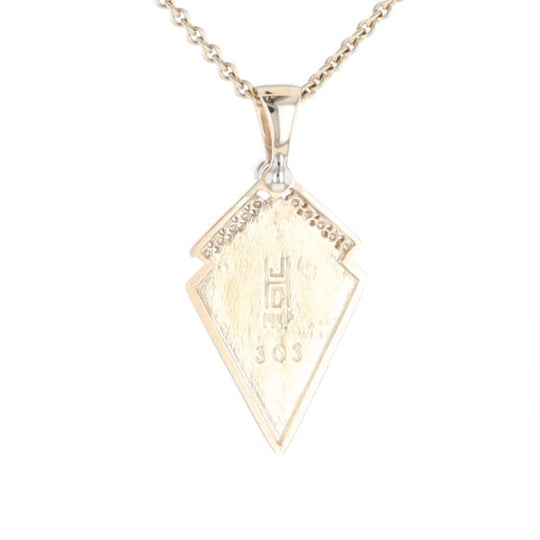Sugilite Kite Shape Inlaid Pendant with 0.19ctw Diamonds