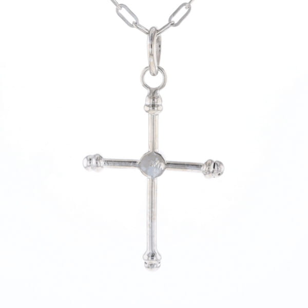 Silver Peridot Cross