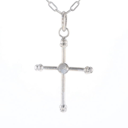 Silver Peridot Cross