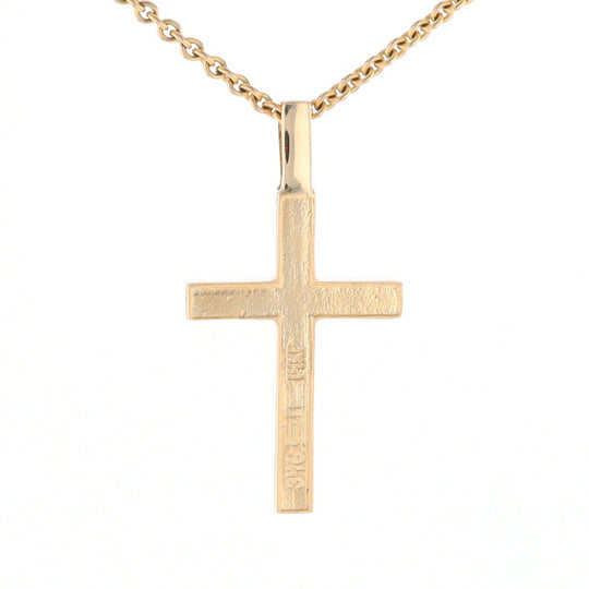 Gold Quartz Pendant 4 Section Inlaid Cross Pendant