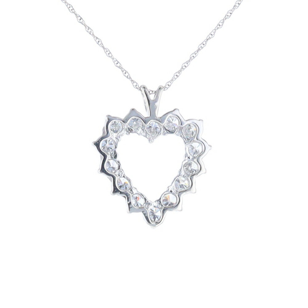 Open Heart Diamond Pendant