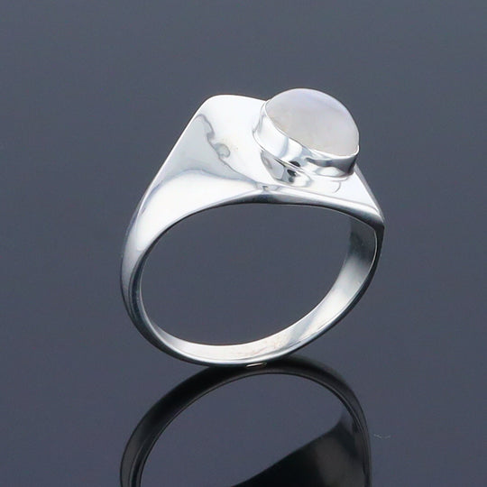 Bezel Moonstone Ring