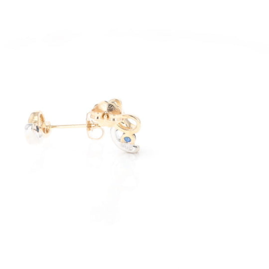 Blue Sapphire Swirl Earrings