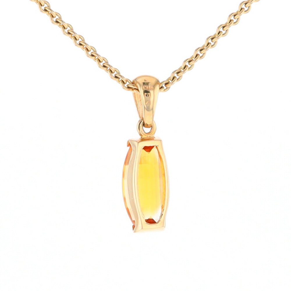 Fancy Cut Citrine Solitaire Pendant