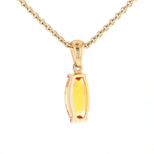 Fancy Cut Citrine Solitaire Pendant