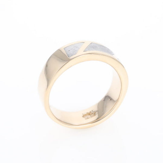 Meteorite Ring, 3 Section Inlaid Design