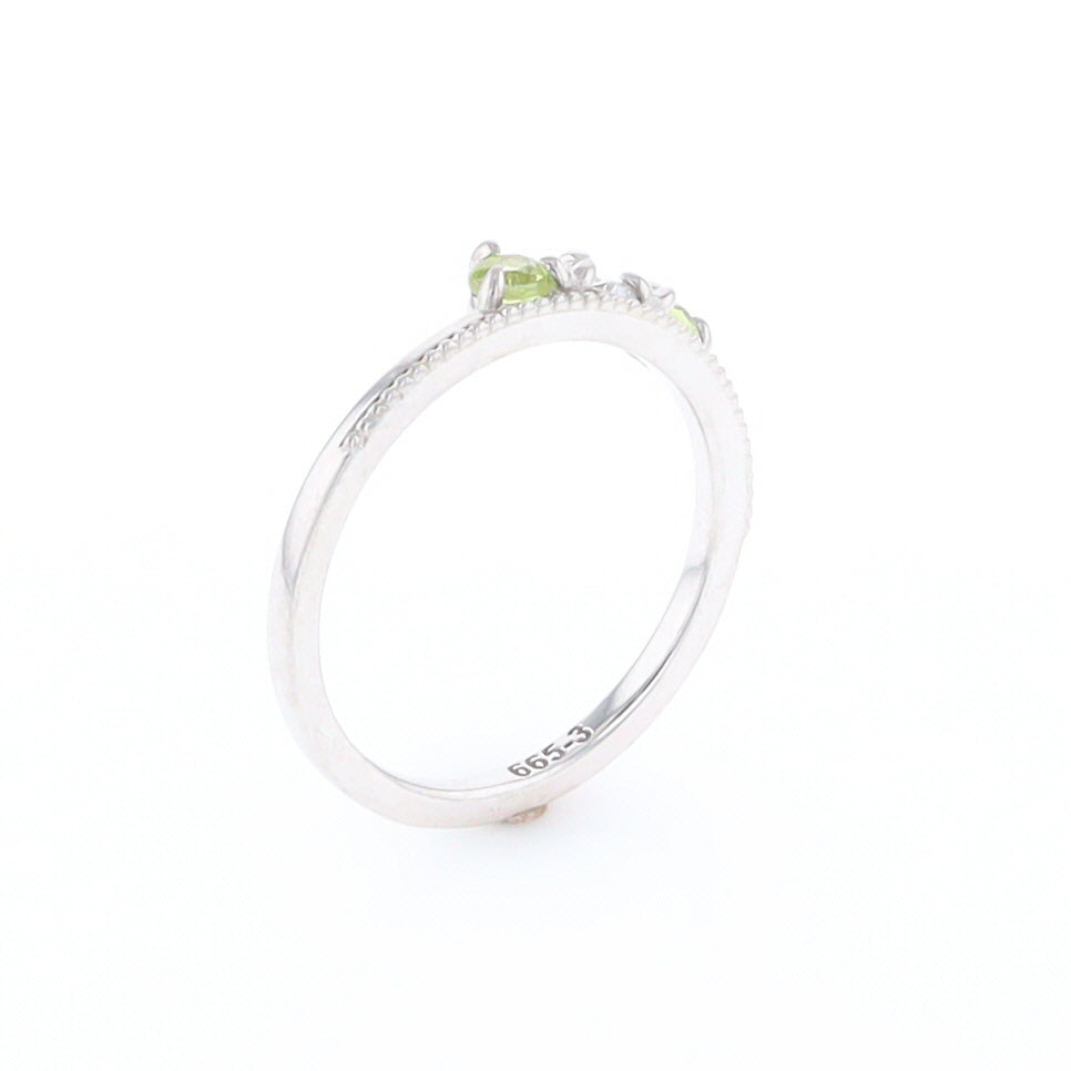 Peridot & Diamond Mother's Ring