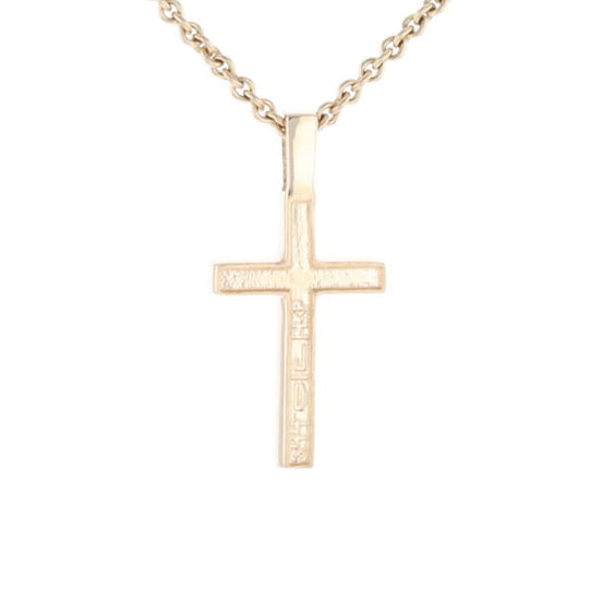 Three Section Gold Quartz Cross - G2