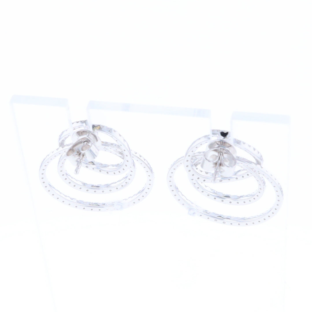 Diamond Circle Dangle Earrings