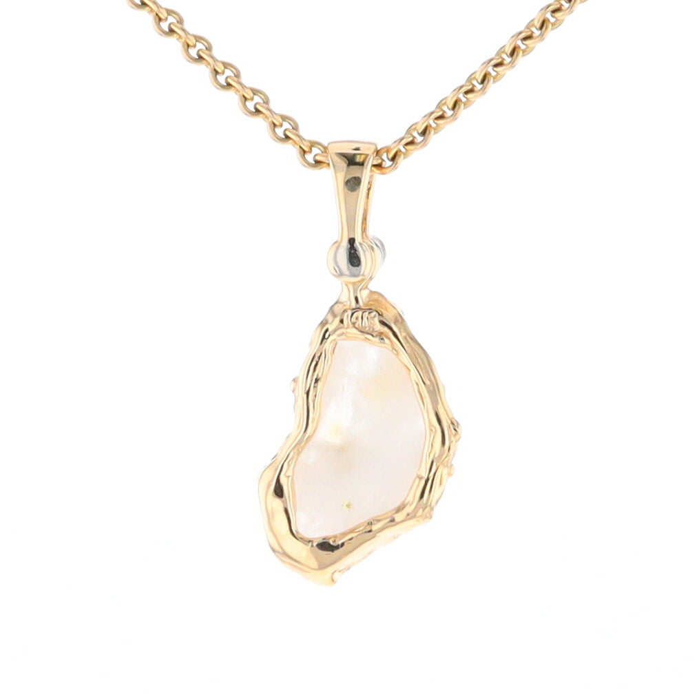 Gold Quartz Freeform Pendant (G2)