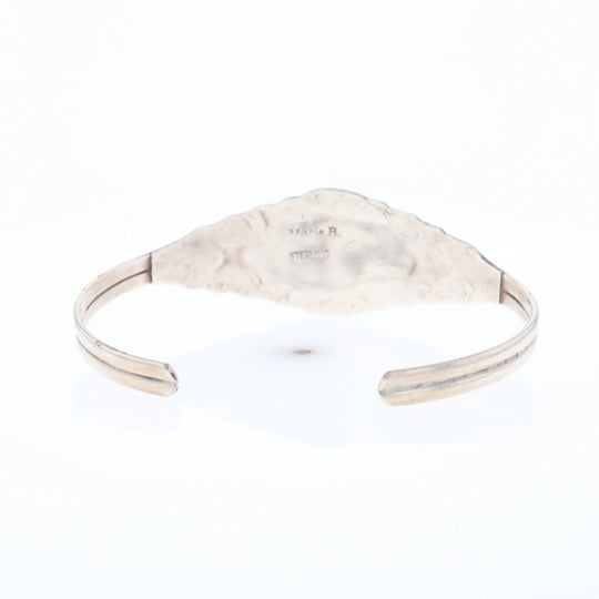 Sterling Silver Coral Cuff Bracelet