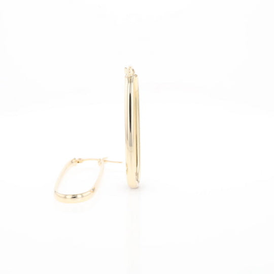 Flat Saddleback Hoop Earrings