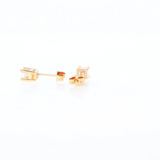 0.48ctw Princess Cut Diamond Studs