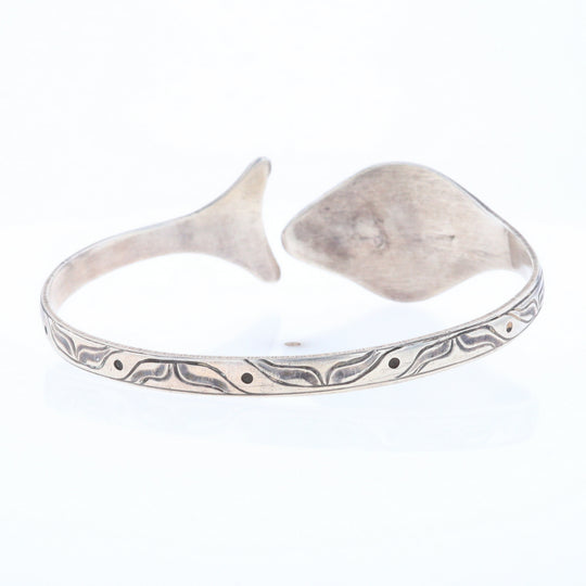 Halibut Fish Engraved Cuff Bracelet