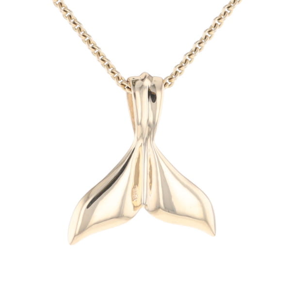 Whale Tail Gold Nugget Pendant
