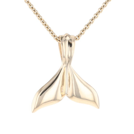 Whale Tail Gold Nugget Pendant