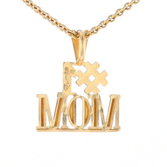 Yellow Gold #1 Mom Pendant