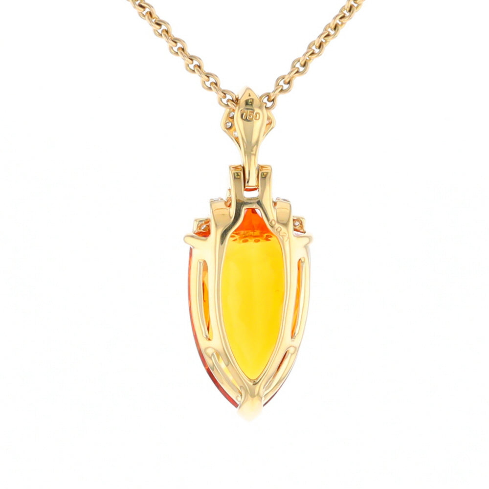 Citrine Pendant with Diamond Bail