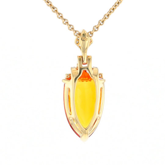 Citrine Pendant with Diamond Bail