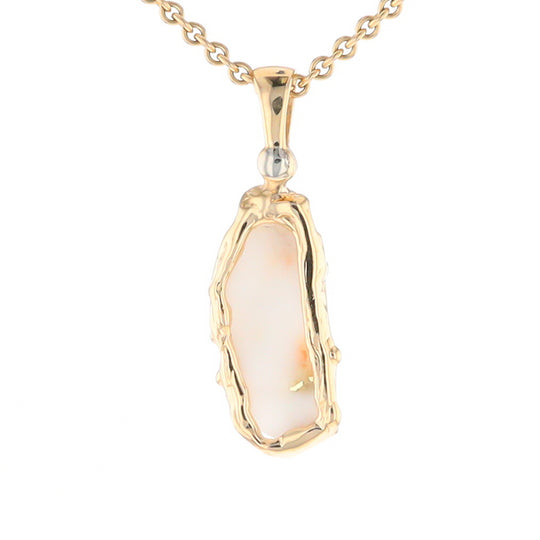 Gold Quartz Freeform Pendant (G2)