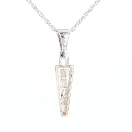 Gold Quartz Upside Down Triangle Pendant