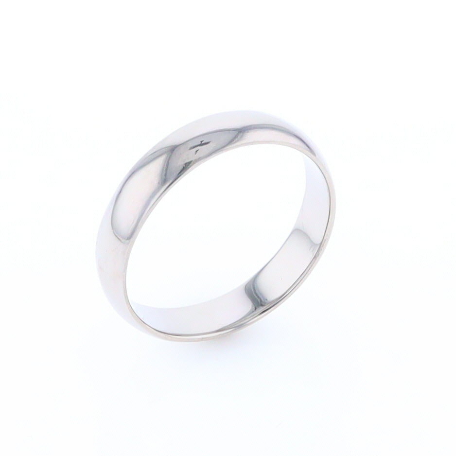 White Gold Standard Fit Wedding Band