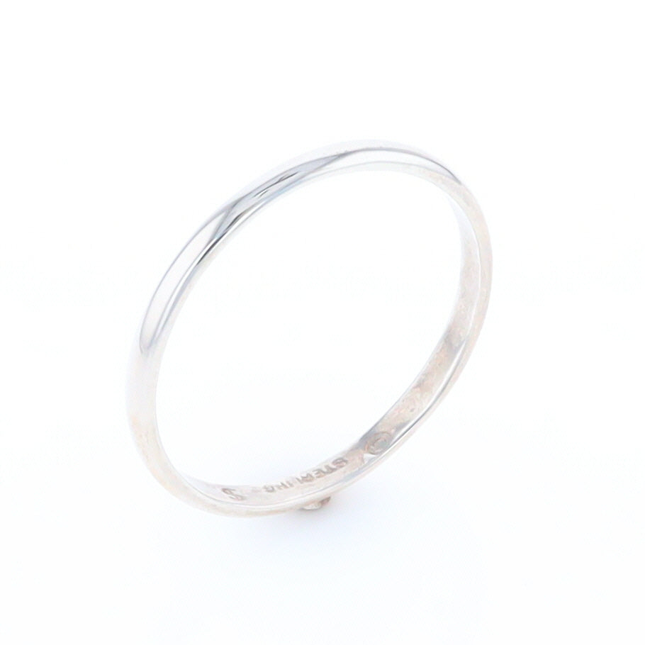 Men's Flat Silver Wedding Band