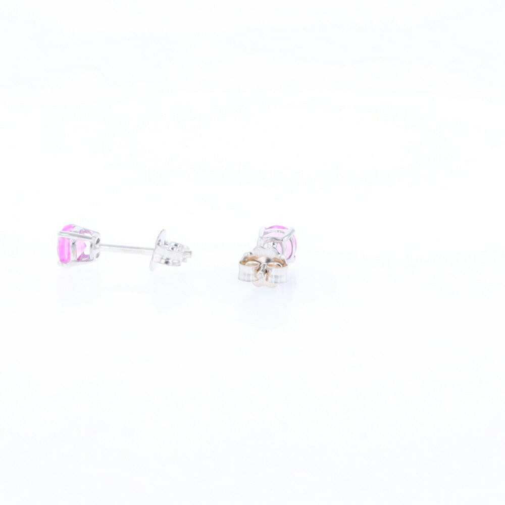 Pink Sapphire Stud Earrings