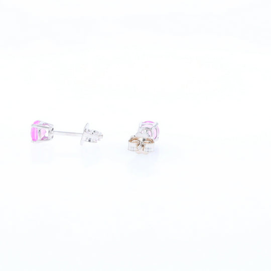 Pink Sapphire Stud Earrings
