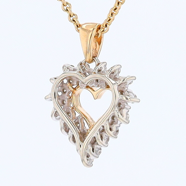 Yellow Gold Diamond Heart Pendant